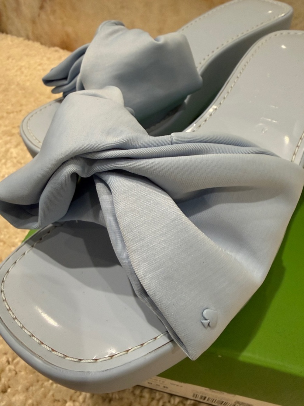 New Kate Spade neoprene bowwedge sandals 8.5 - Picture 3 of 11